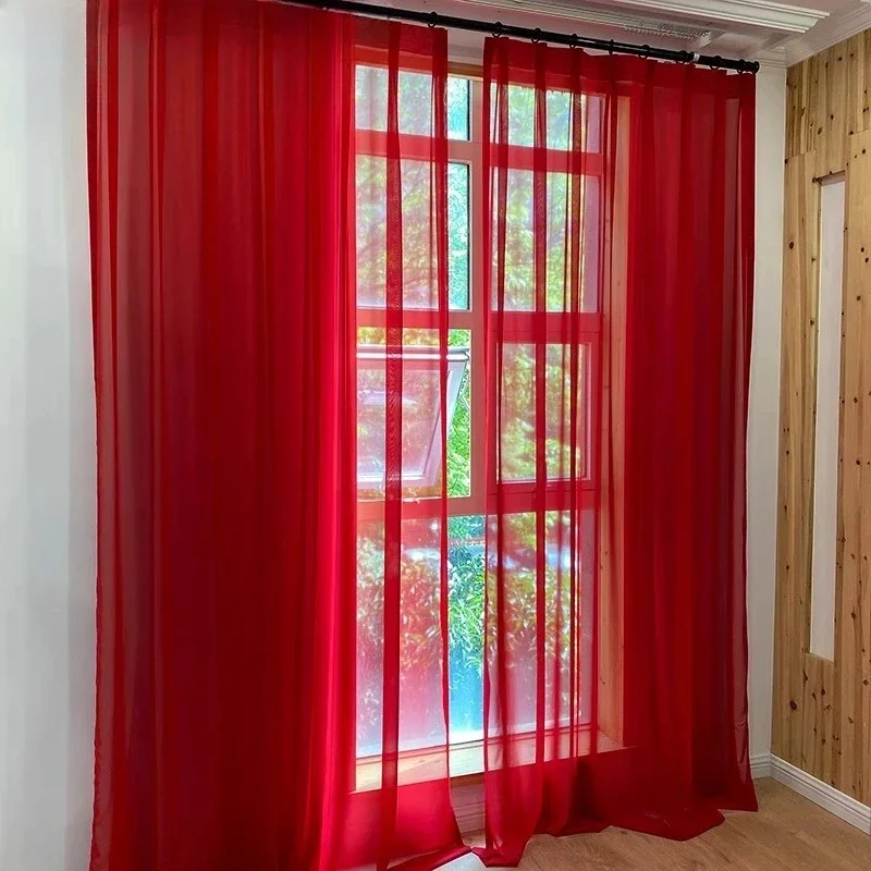 

Custom Fashion Luxury European Chiffon Sunshade Gray Tulle Sheer Curtains for Living Organza Drapes White Tulle Window Decor