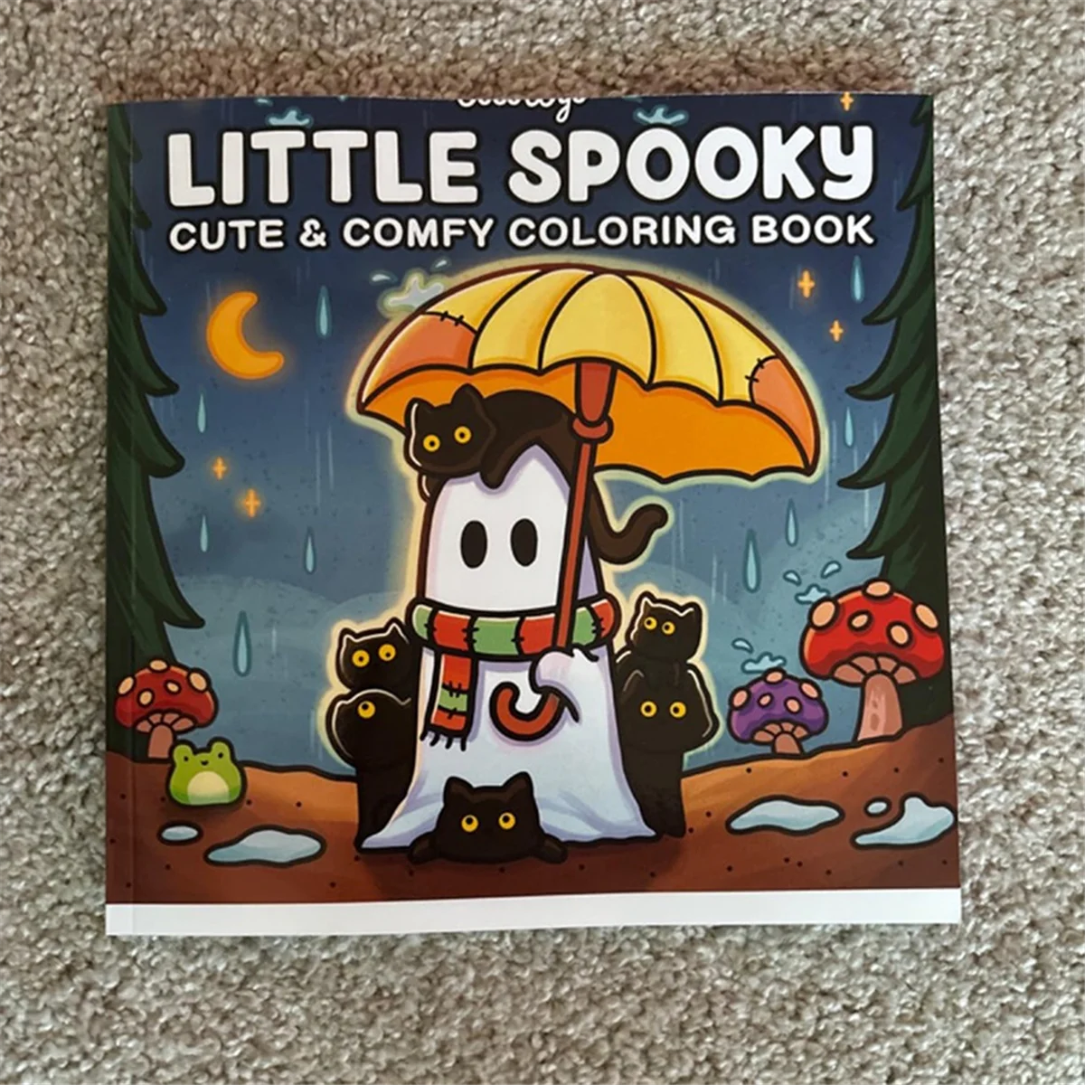 Libro para colorear Spooky Cutie para adultos y adolescentes con adorables creaturas espeluznantes, momentos acogedores para la relajación