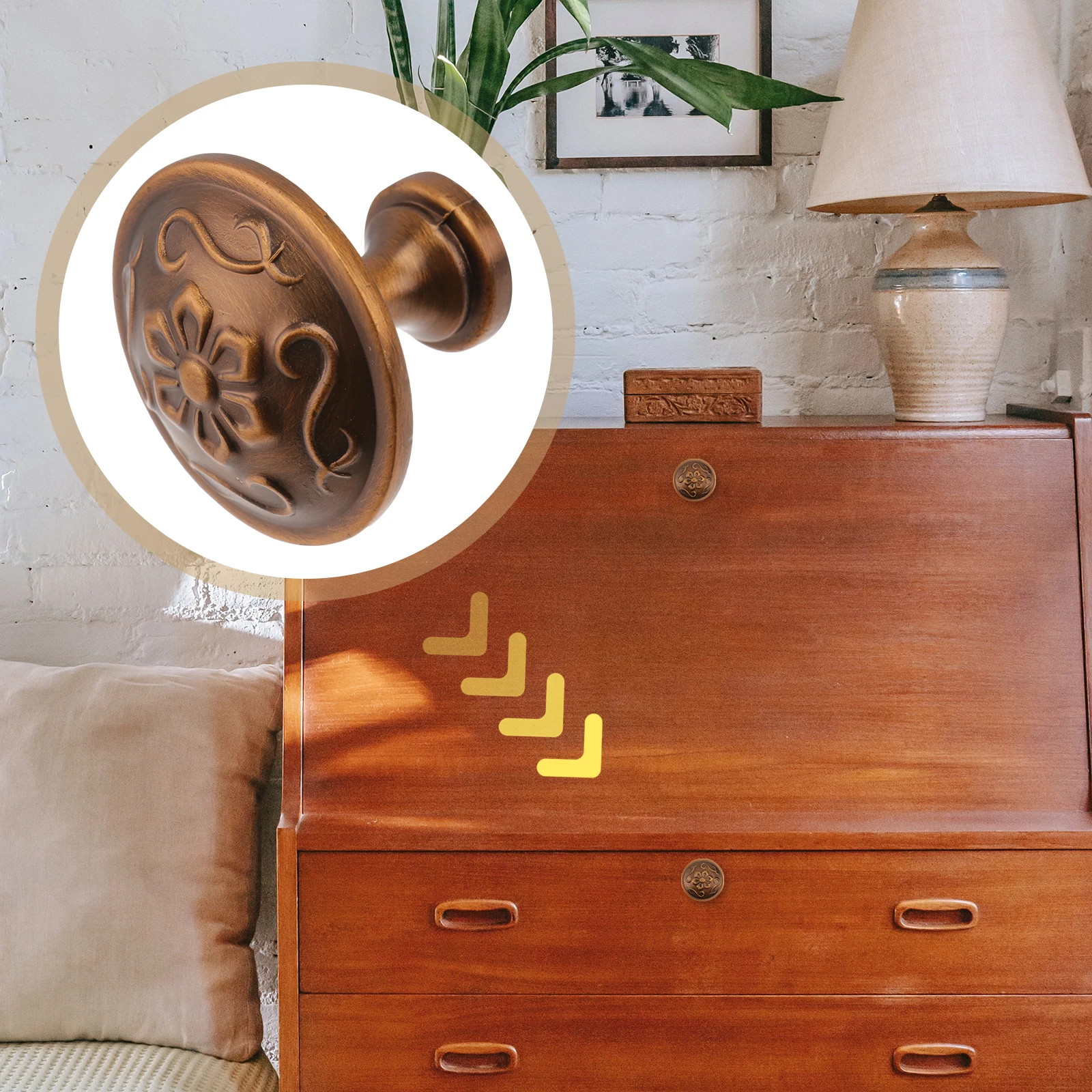 

2pcs Premium Brass Cabinet Door H les Drawer Knobs Durable Furniture Accessories For Wardrobe Cupboard Hardware