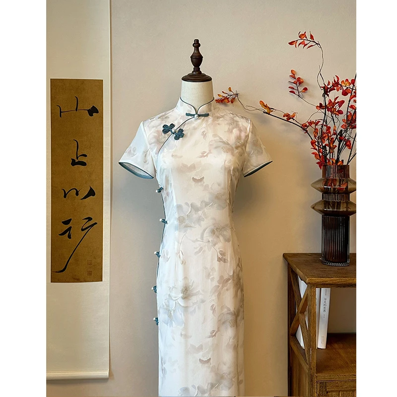 

Молодежная ретро-роба с флагом Китайской Республики, повседневная, простая, длинная, для девочек, доступны короткие размеры