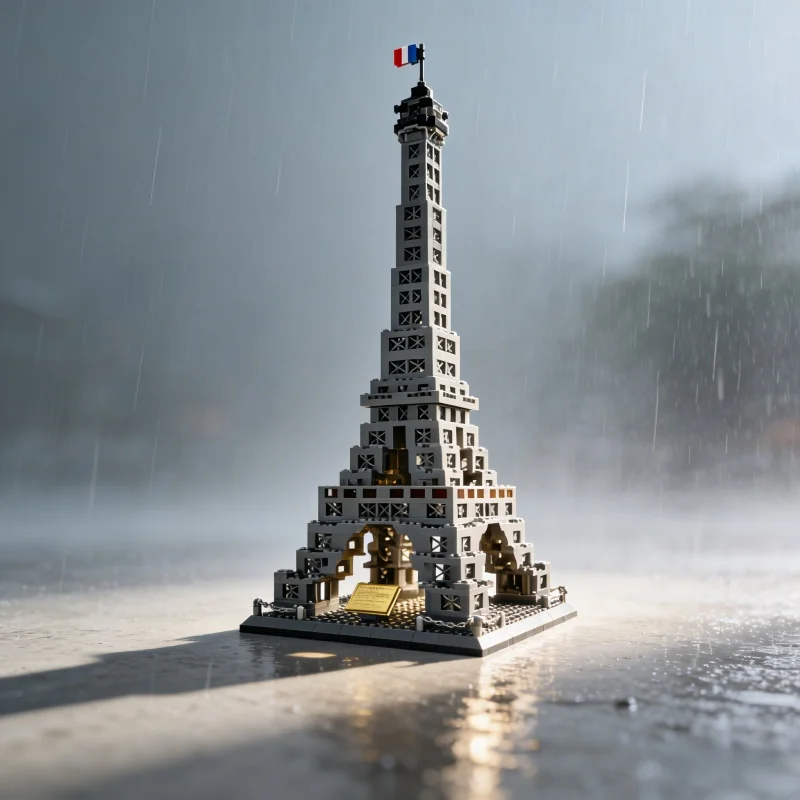 Wereldarchitectuur Street View Kinderbouwsteen Model Eiffeltoren Hoge moeilijkheidsgraad Montage Ornament Speelgoed voor kindercadeaus