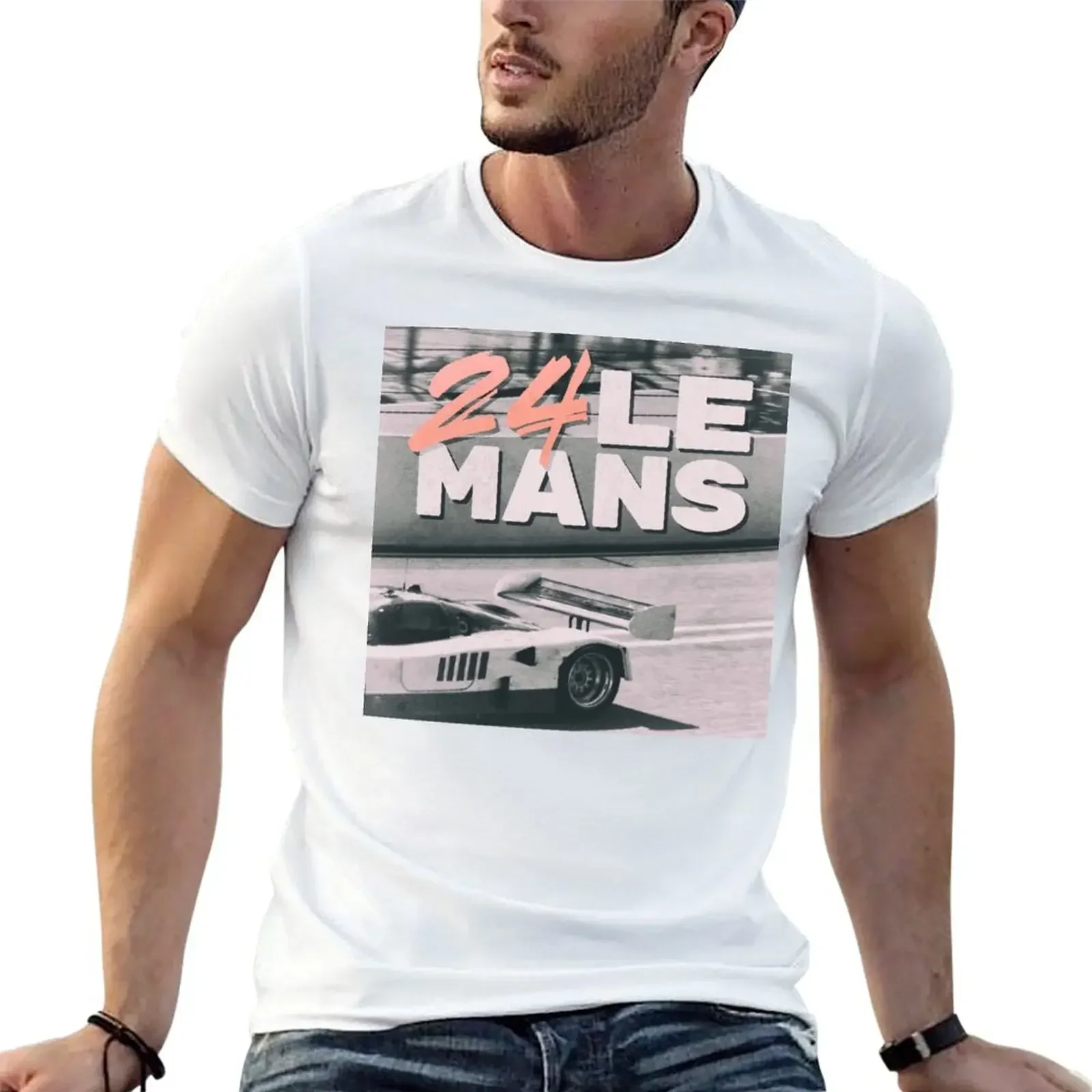 

24lemans - living coral grunge T-Shirt essential t shirt Short sleeve tee blue archive cotton graphic tees mens plain t shirts