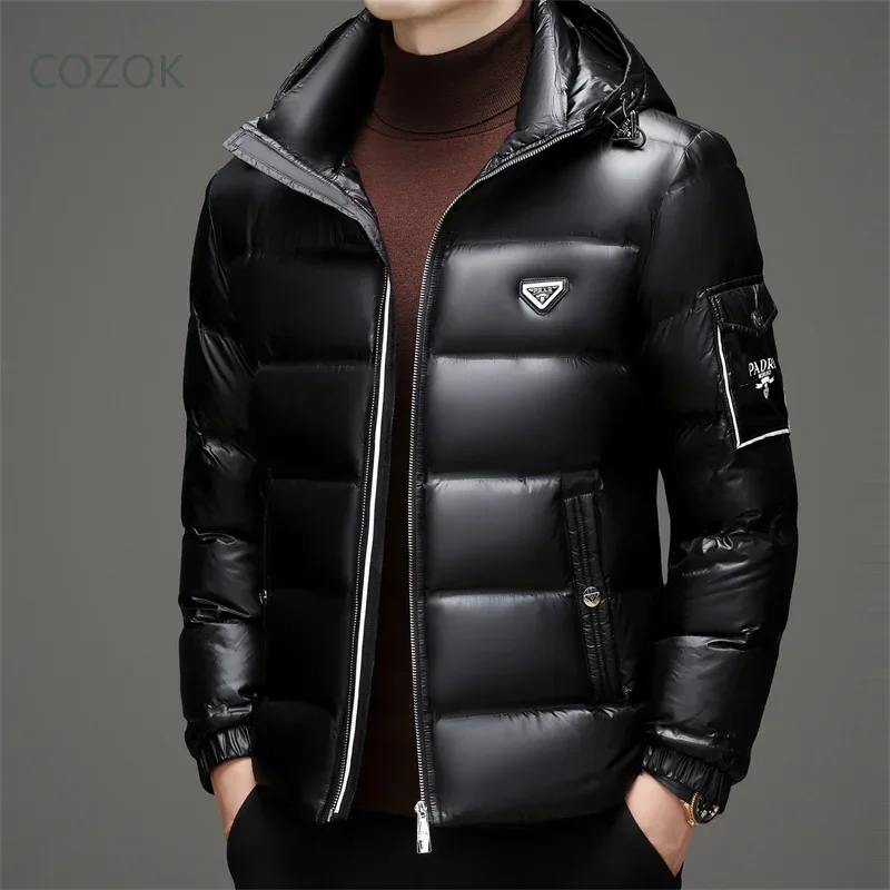 COZOK Short Down Jacket Duck Down Padding Designer Clothes Men Lightweight Padded Jackets Warm Man Winter Coat Padded Jacket