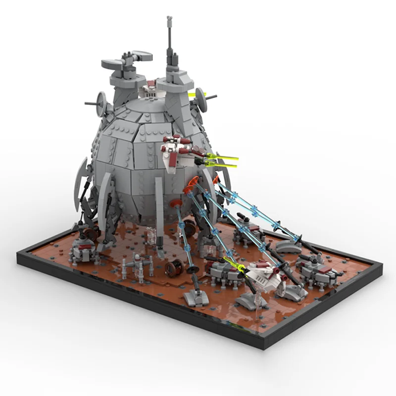 2667 elementów MOC Bitwa na Geonosisie Diorama Statek Gwiezdny Model Prezent Świąteczny Klocki Konstrukcyjne Zestaw do Składania DIY Zabawka dla Dzieci