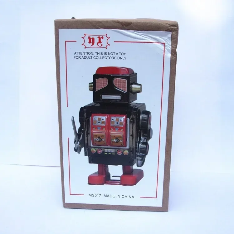 Colección clásica de relojería Retro, juguete de Metal para caminar, Guerrero, robot mecánico, regalo de Navidad para niños