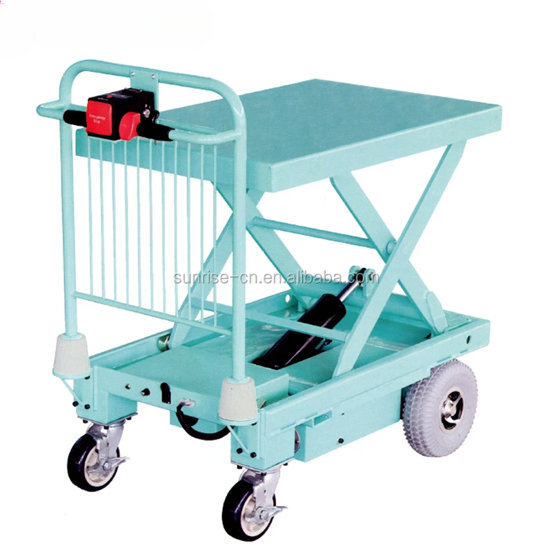 Factory Manufacture Electric Trolley Hand Truck Electric Platform Cart with Fence for Material Handling Roll Container 5~8km/h