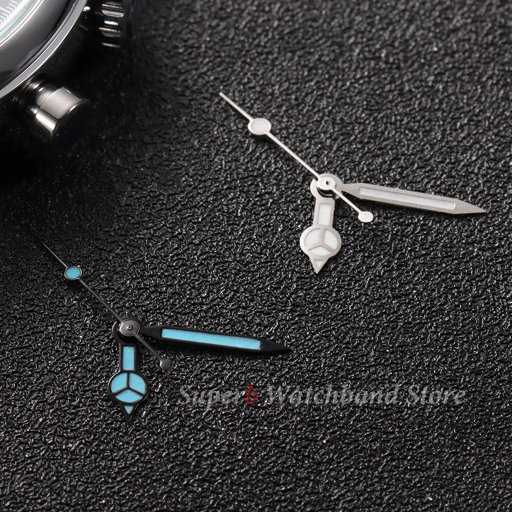 NH35 NH36 مؤشر ساعة يد مصقول 7.75*12*12.5 مللي متر أسود أزرق فضي الأيدي غواص Aiguille الأيدي C3 أزرق أخضر مضيء