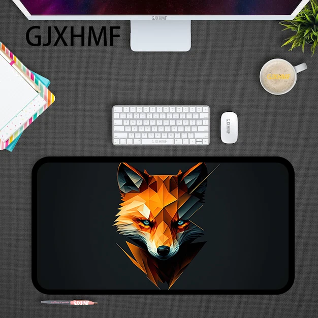 Mausepad XXL Desk Mats Gaming Mat Pad on The Table Office Gamer Accessories Keyboard Mats Fox Motifs  Mouse Pad Mouse Carpet