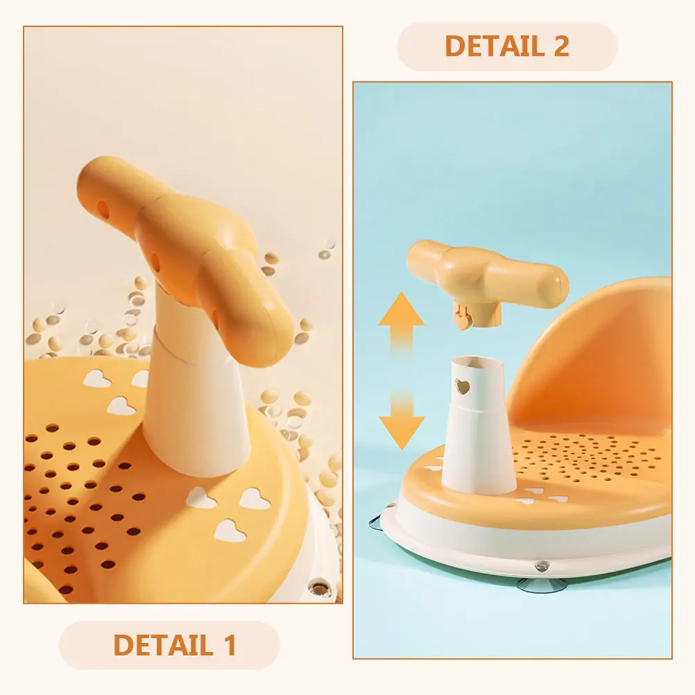 

Детское сиденье для ванной, нескользящее, для младенцев 6-12 месяцев, безопасное кресло-подставка для купания, игр и кормления, стульчик для ванной