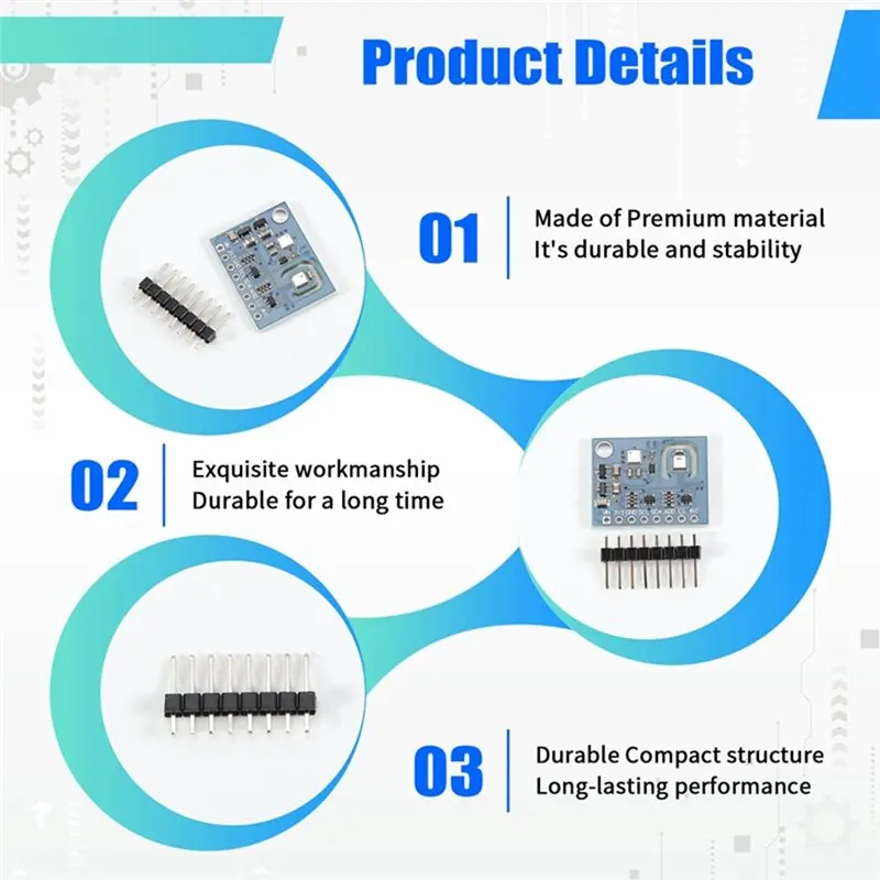 【THANKSGIVING DAY】Air Quality Sensor ENS160+ AHT21 CO2 ECO2 TVOC Temperature And Humidity Sensor Replacement Part For CCS811(10P