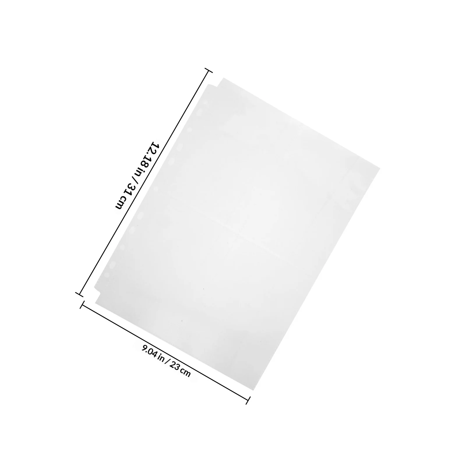 60Pcs Clear Photo Album Pages A4 PVC Postcard Covers 4-Slot Double-Sided Inserts for Family Memory Storage Refill Sheets