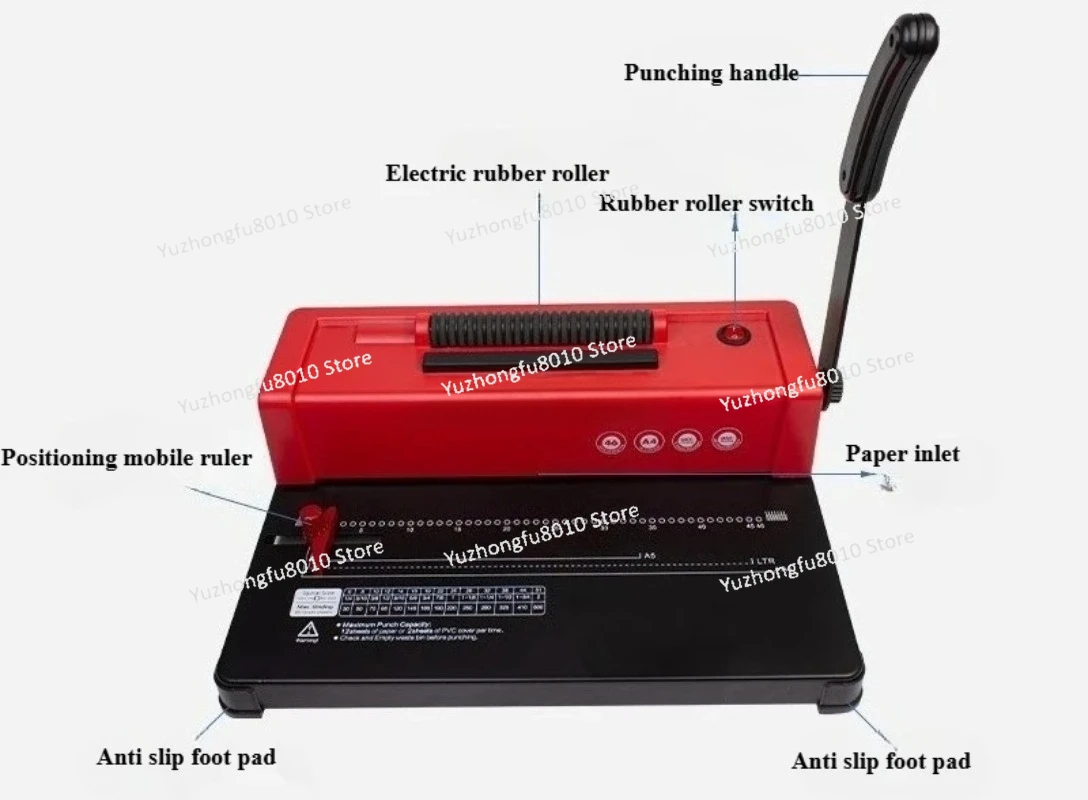 

SB12 Single Coil Hole Punching Machine Spiral Binding Machine Voucher Plastic Ring Binding Machine