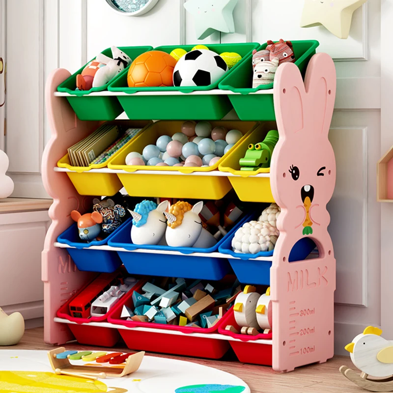 Children's toy rack baby sorting cabinet picture book bookshelf toys classification  multilayer shelf storage 