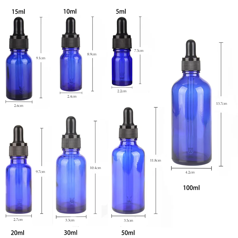 20pcs Dropper Bottle Glass Refillable Bottle Perfume Container with Pipette for Essential Oil Cosmetic Leak Proof Travel Bottles