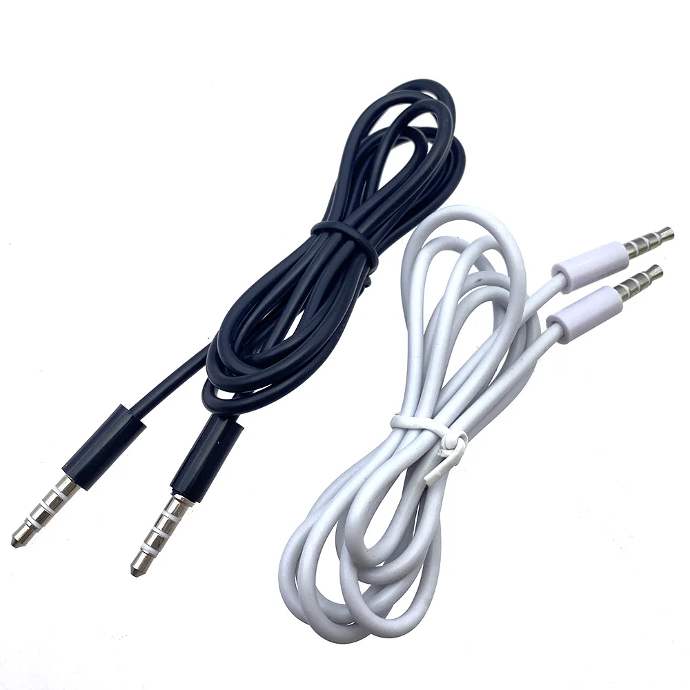 3.5mm 오디오 케이블 남성-남성 휴대 전화 사운드 카드 연결 케이블 쌍 녹음 케이블 4 섹션 스피커 사운드 aux 확장