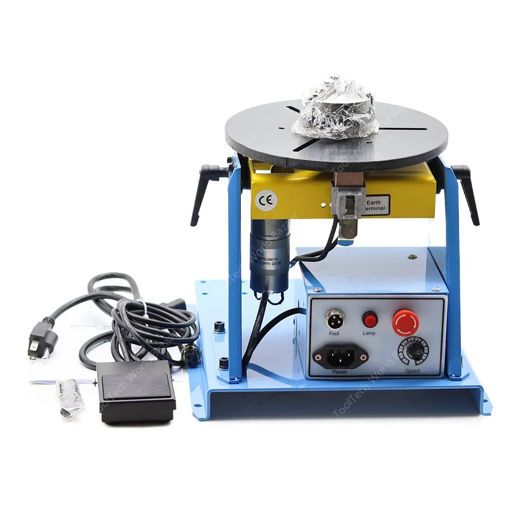 220V ใช้ BY-10 10KG Welding Positioner พร้อม K01-65 Mini Chuck พร้อมสวิทช์เท้าเชื่อม Turntable