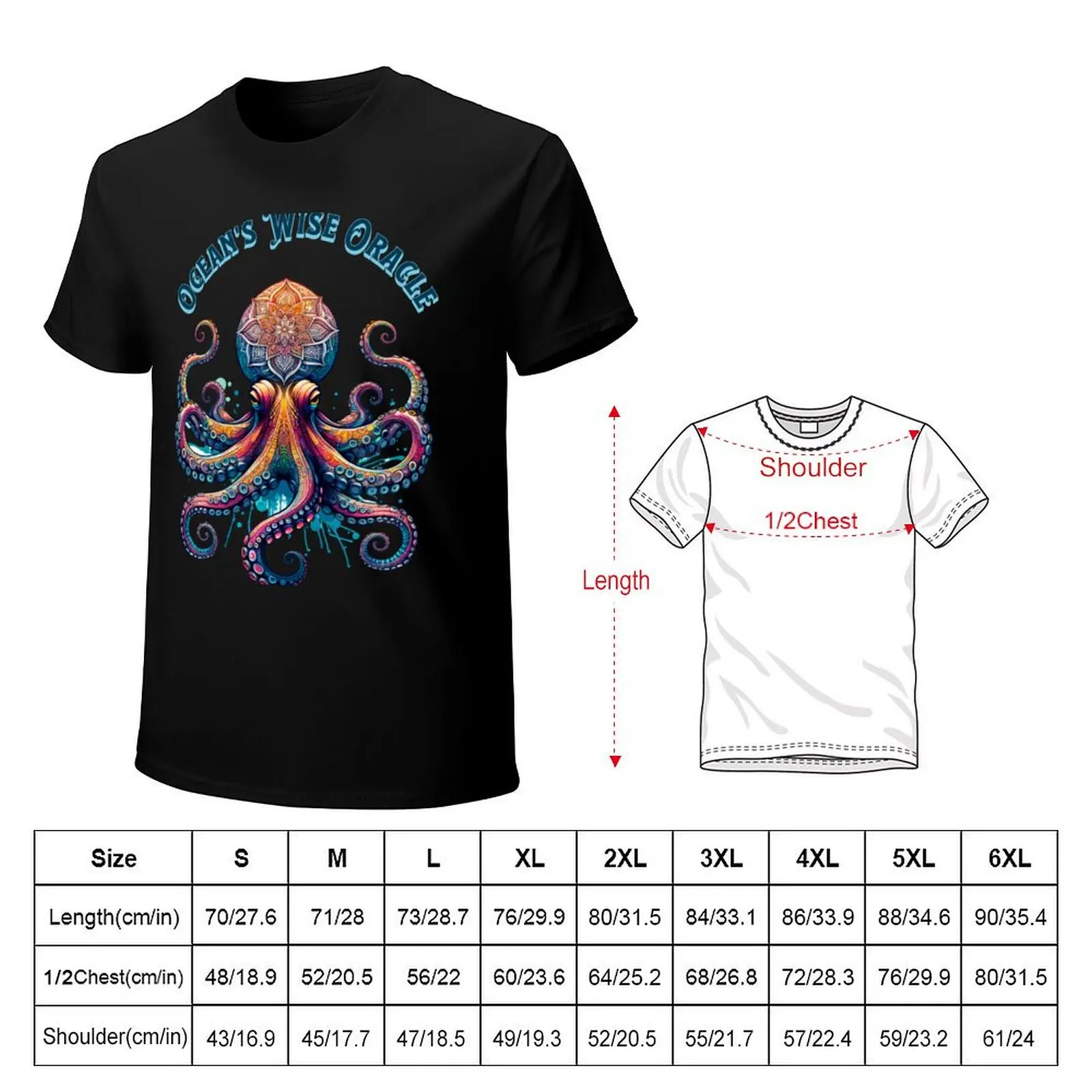 Mandala Octopus Ocean's Wise Oracle T-Shirt t shirts for man graphic vintage T-Shirt