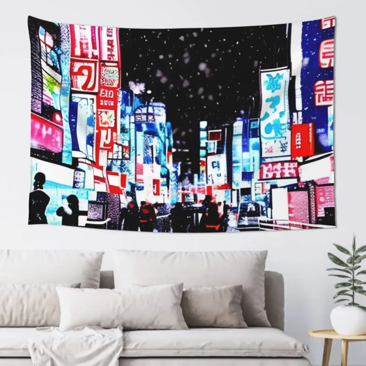 

Night Tokyo Lights Tapestry Wall Hanging Wall Nordic Home Decor Tapestry