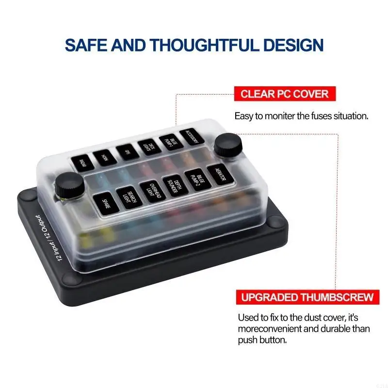 Box Auto Blade Block Holder Panel for Car RV Boats Truck Power Distribution