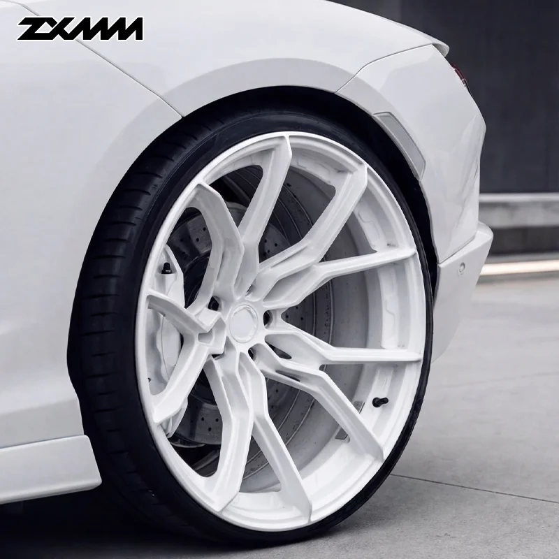 

ZXMM One-piece Glossy White Wheels Concave Alloy Forged 19-20 Inch for Cars for BMW M2 M3 Benz RR G80 Benz Audi RS4/5