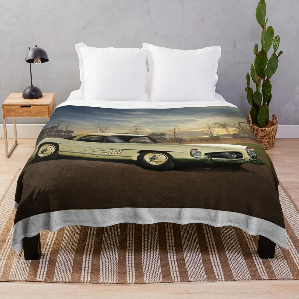 

1960 European Luxury Sports Car Throw Blanket Soft Plush Plaid Soft Big Blankets For Bed Blankets