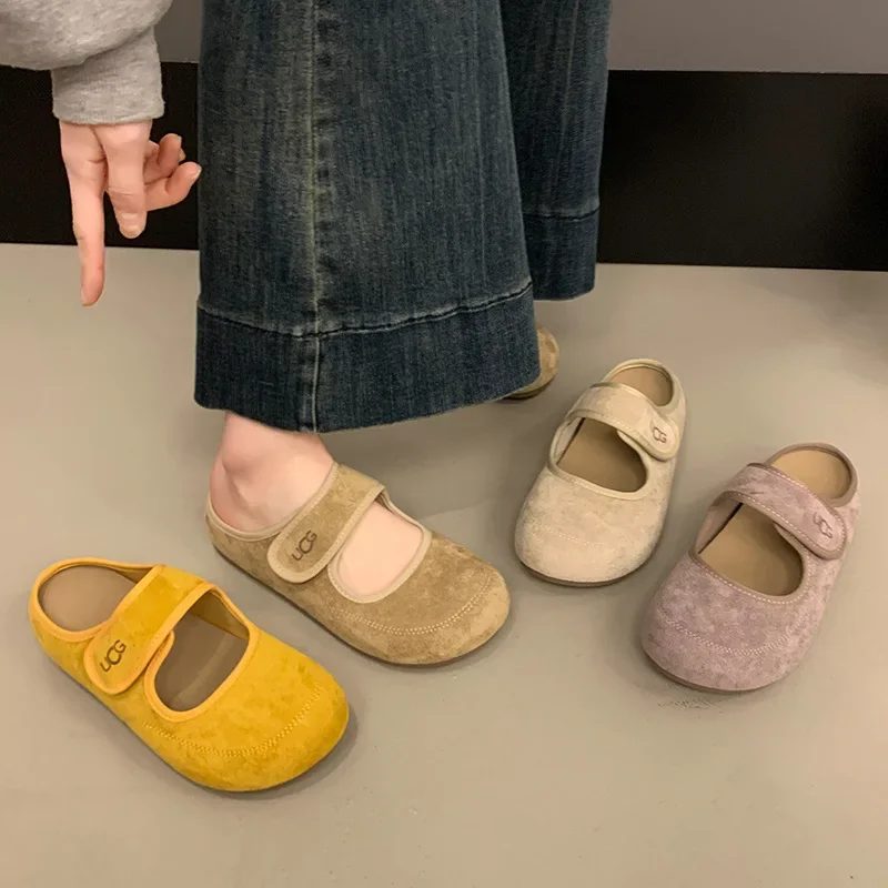 

Retro Magic Stick Bean Shoes Women's Flat Bottom Mary Janes Embroidered round Head Buckle Shoes Comfortable Rubber Upgraded 2026