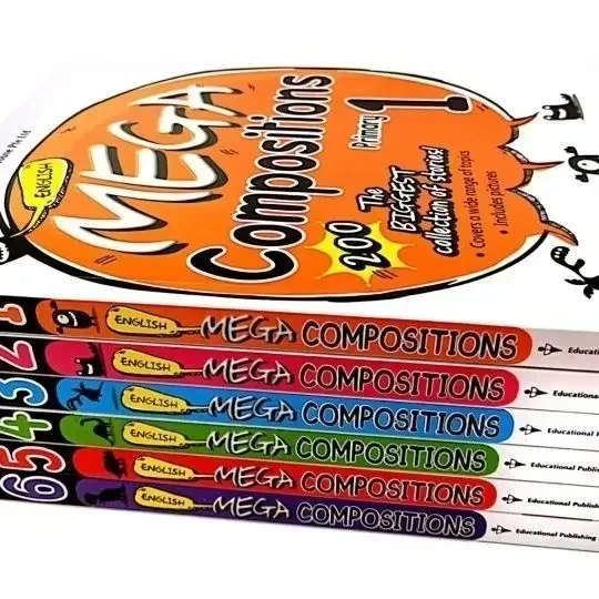 

Книги из 6 книг/набор MEGA, английские композиции в Сингапуре, начальная школа, рождественский подарок DIFUYA