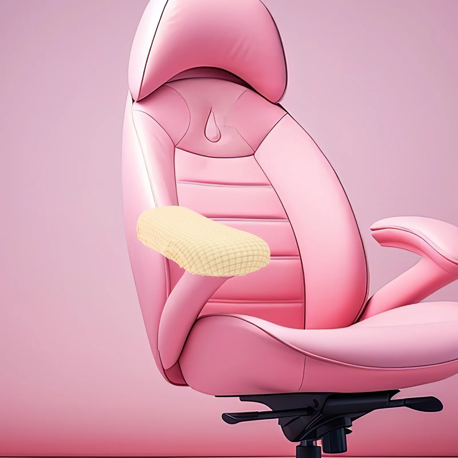 

1Pair Office Chair Armrest Slipcovers Pure Color Elastic Fit Half-Cover Replacement for Desk Gaming Arm Pads Desk Chair Cover