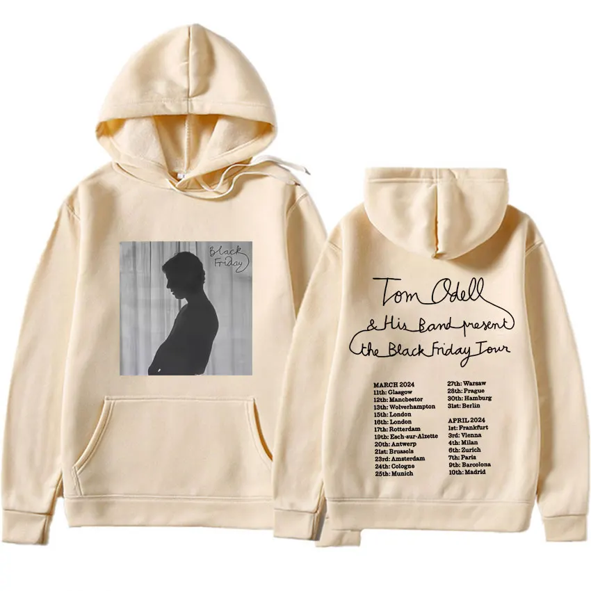 الهيب هوب توم أوديل الجمعة السوداء هوديي 2025 الخريف/الشتاء الرجال النساء بلوزات المتضخم Y2k فضفاض الرسومات البلوز الشارع الشهير