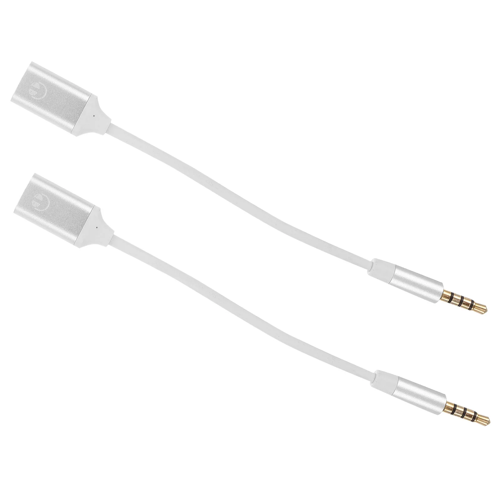 

2Pcs Type C Headphone Adapter 3.5mm Audio Jack Silver Stereo Jack Converter High Fidelity Sound for Phones Laptops