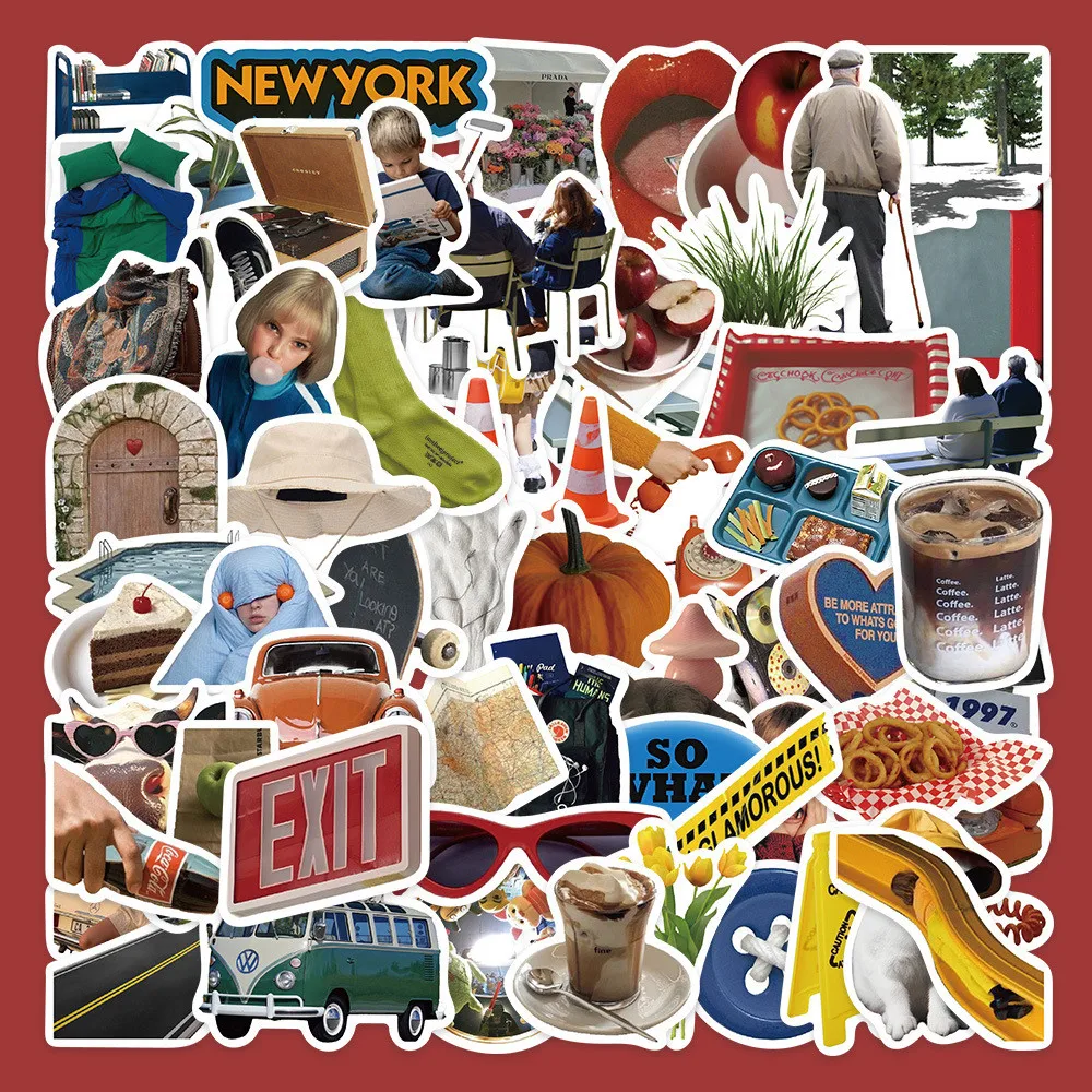 63 قطعة من ملصقات الطراز الأوروبية والأمريكية العتيقة - شارات زخرفية مقاومة للماء لتسجيل أجهزة الكمبيوتر المحمولة ومتجر YourLife #1