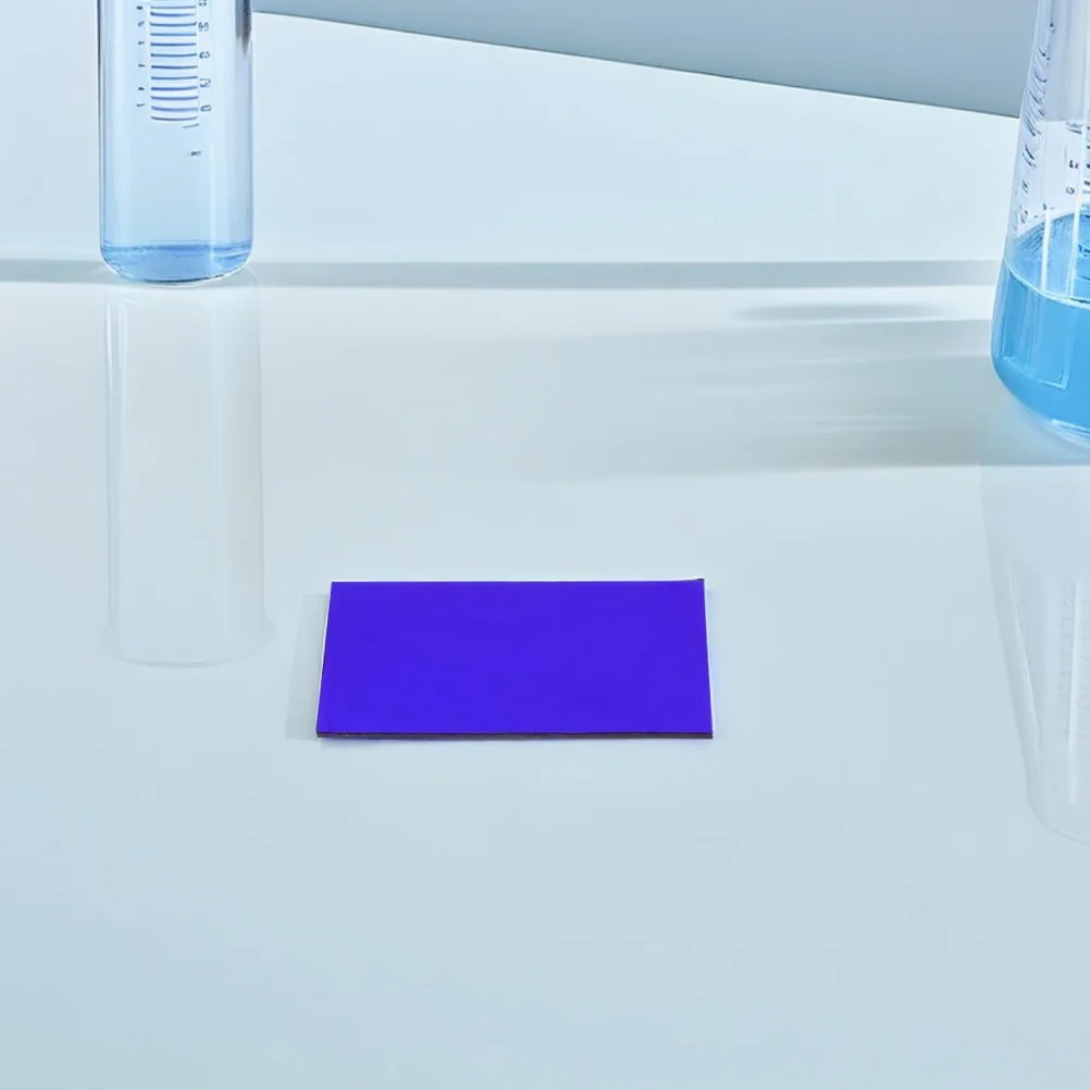 

2Pcs Cobalt Glass Sheets 5x10cm Chemistry Experiment Device for Flame Test Lab Education Flame Color Reaction Filter Glass Plate