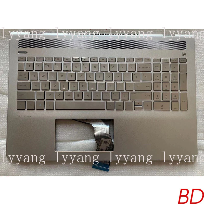 f  Palmrest For HP Pavilion 15-CC TPN-Q191 Silver C Shell W/ Keyboard 928951-001
