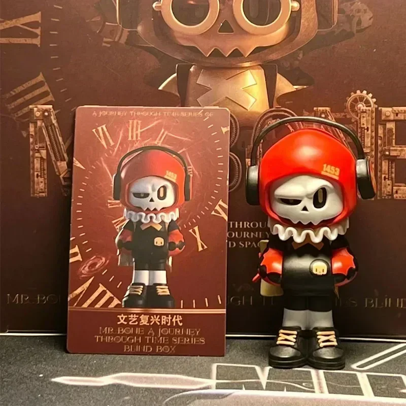 Mr.bone Mini 2/го поколения Times Travel Series, экшн-фигурки, игрушки, модель черепа, мини-куклы, коллекционные украшения, друзья, загадочные подарки