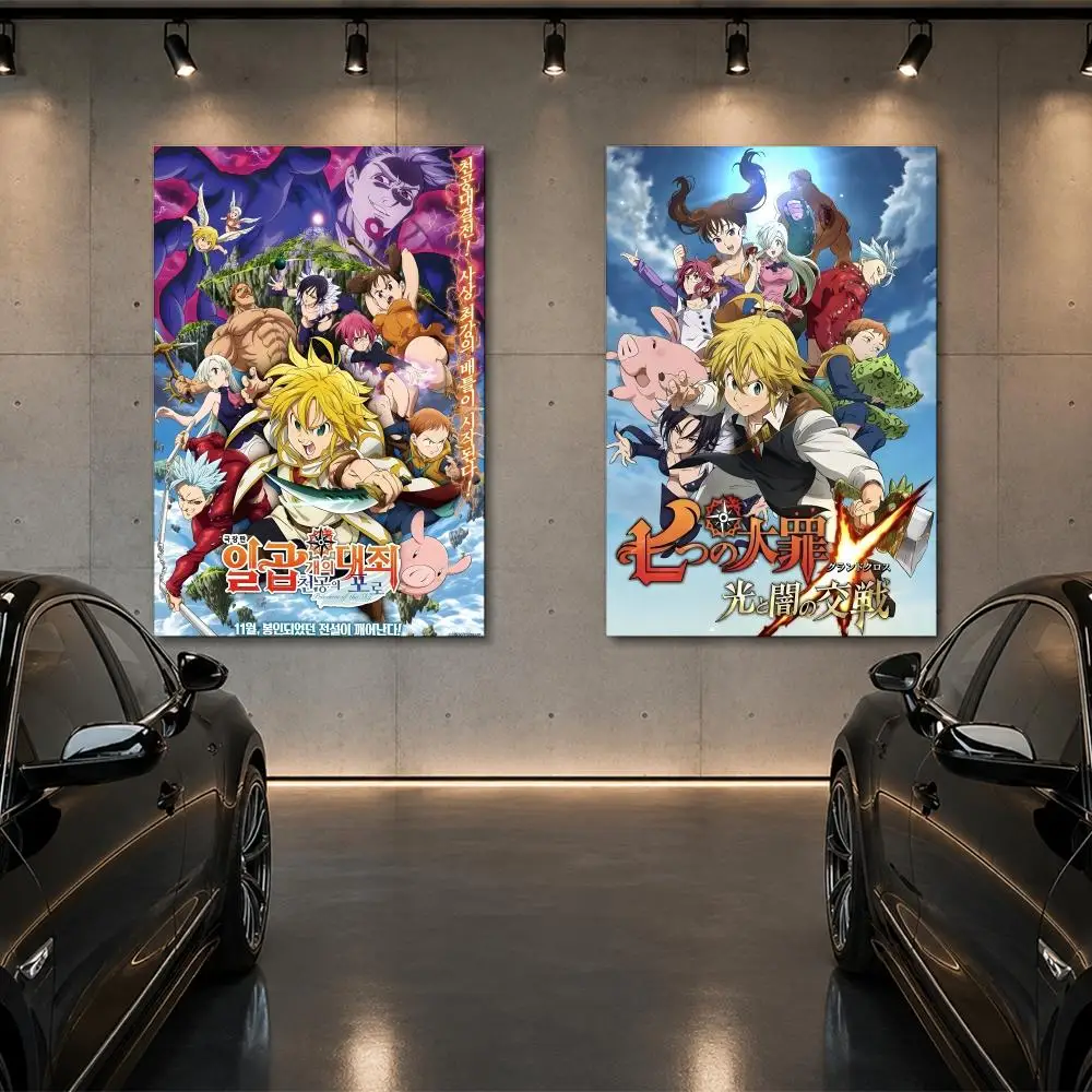 Anime Nanatsu no Taizai Poster Room Decor Home Wall Art Printing Waterproof Garage BedRoom Posters Gift