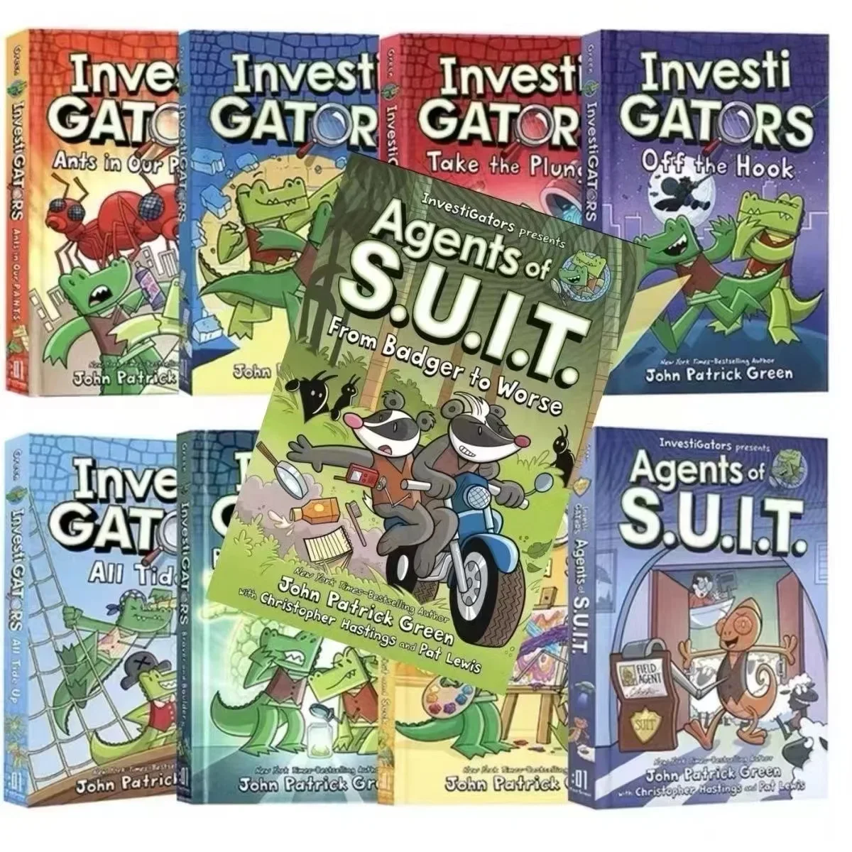 Random 1 Book Investi Gators Hardcover Picture Book Full-color Comic Storybook Bridge Chapter Reading Puzzle Detective