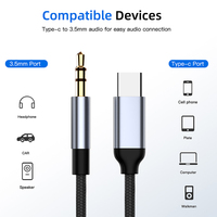 AUX Audio Cable USB Type C to 3.5mm Audio Jack Cable For Samsung Xiaomi Huawei Oneplus Universal Phone Speaker Headphone Adapter