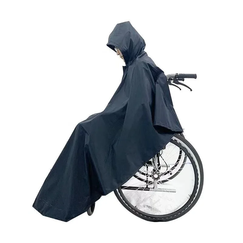 Wheelchair Raincoat Wholesale Adult Thickened Lengthened Polyester Waterproof Safety Reflective Poncho Disabled Car Poncho