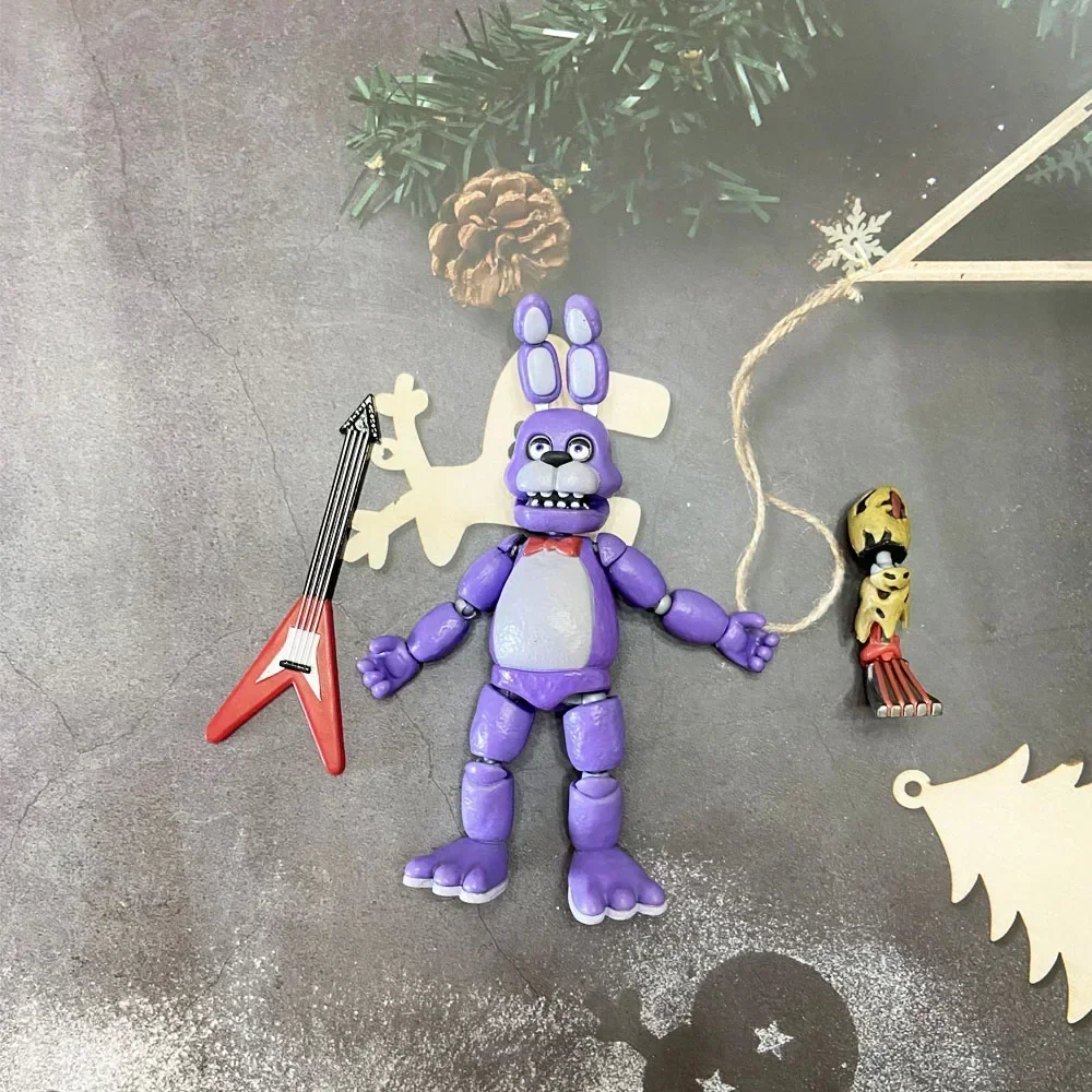 

Подвижные фигурки FNAF 14 см: Найтмар Фредди, Бонни, Фокси, Чика, Блэклайт Фредди, Фростб. Коллекционные модели-игрушки.