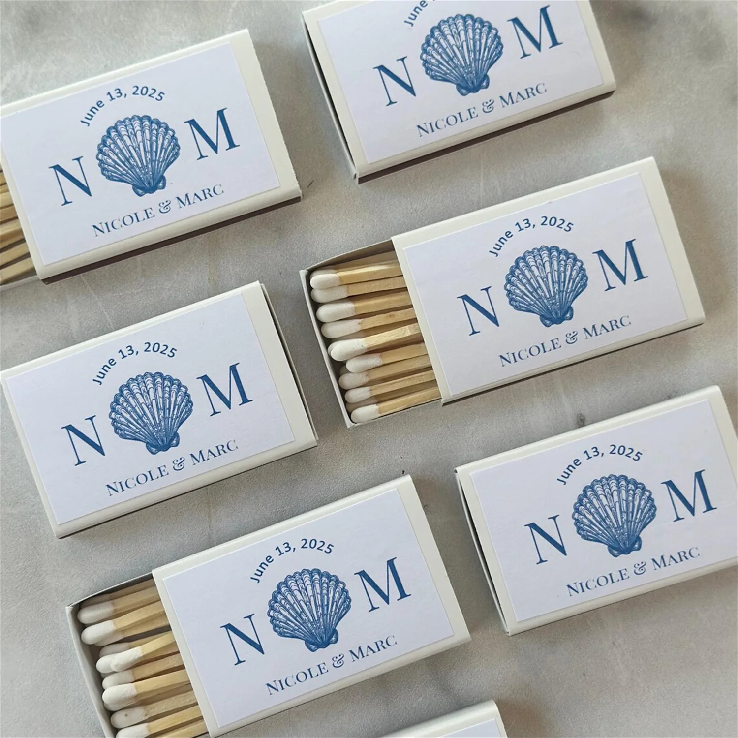Custom Blue Toile Wedding Matchbox Favor, Printable Match Box , Elegant DIY Decor for Wedding Party Keepsake Favors
