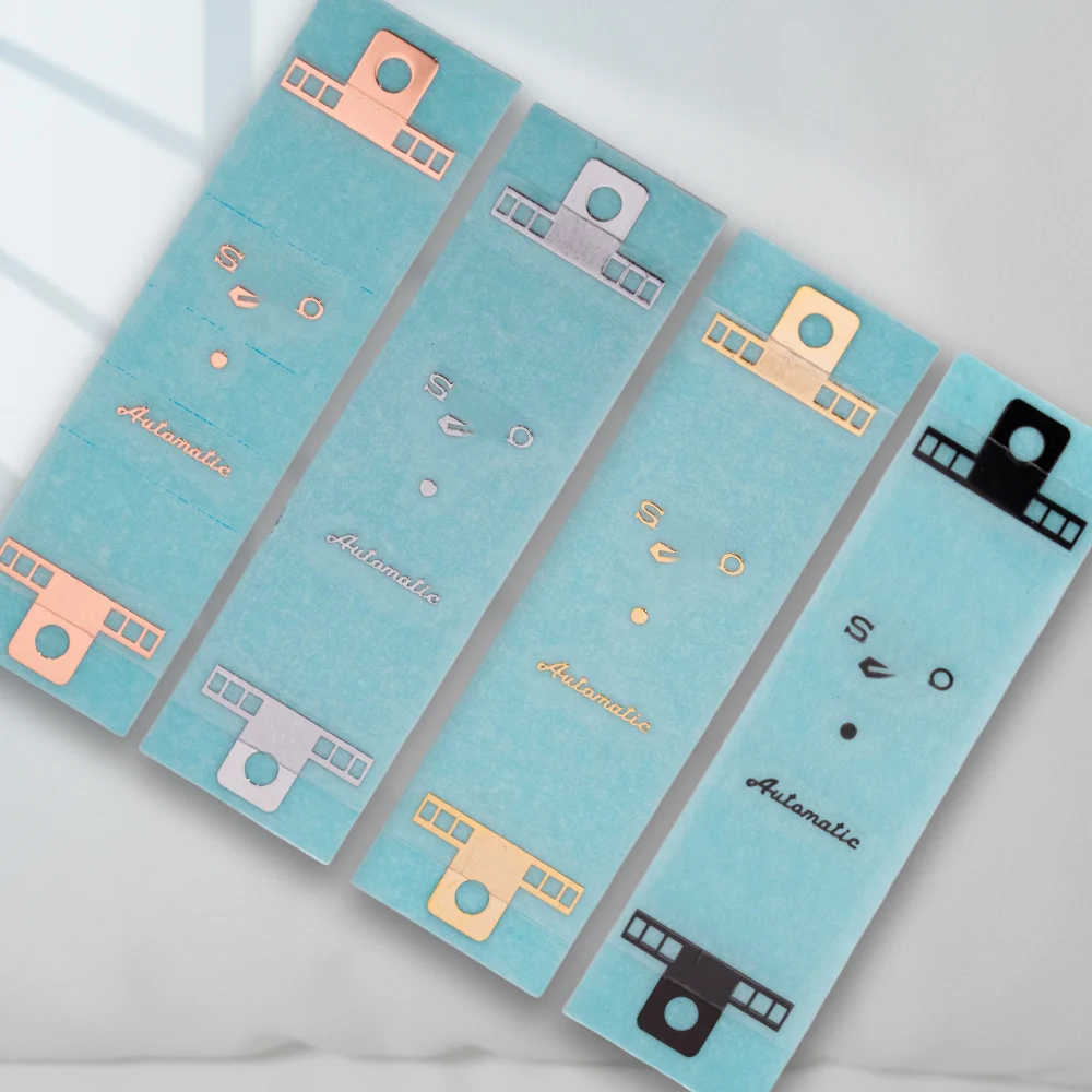 Adesivo in metallo rame nichel con logo SS di alta qualità Strumento di riparazione a quattro colori applicato alla superficie del quadrante da 27 mm-30 mm