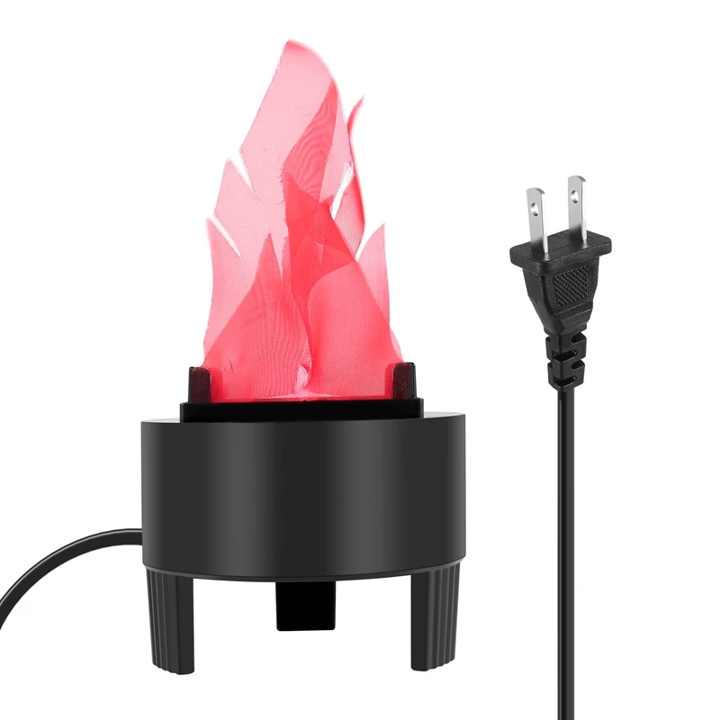 LED Fire Flame Effect Light Artificial Electric Flicker Campfire Lamp Party Decor Supplies For Bar Stage Home, US Plug