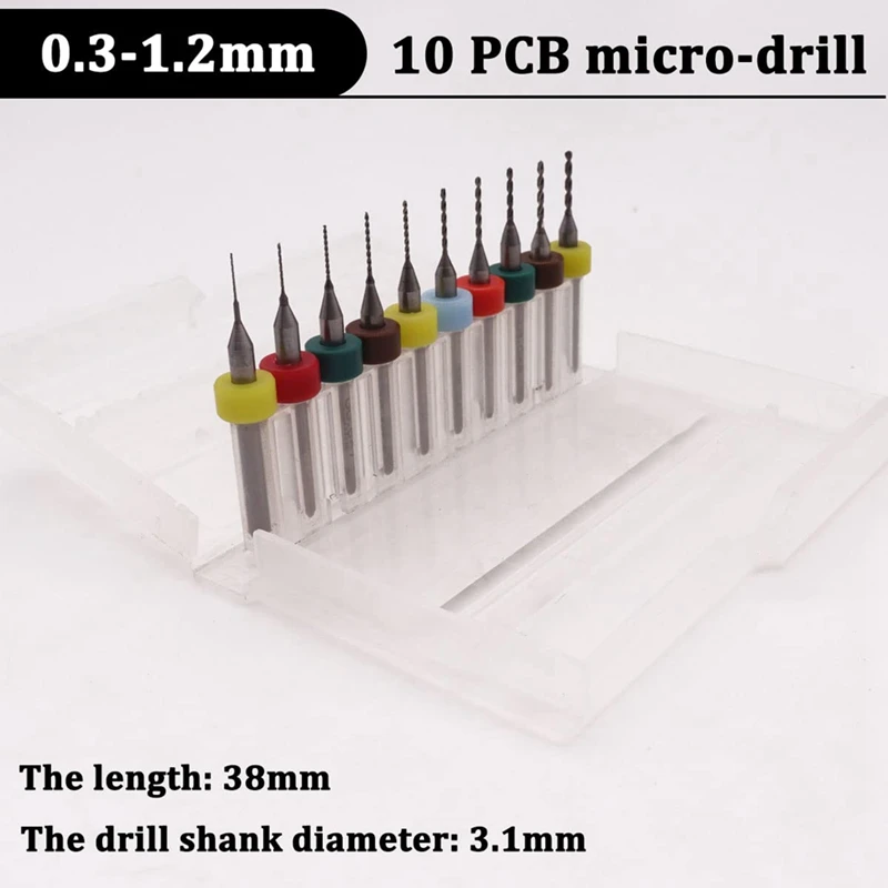 Hand Drill Bits Set,Pin Vise Hand Drill,10PCS PCB Mini Drill Bits,48 Pieces Micro-Twist Drill Bitsand Tweezer