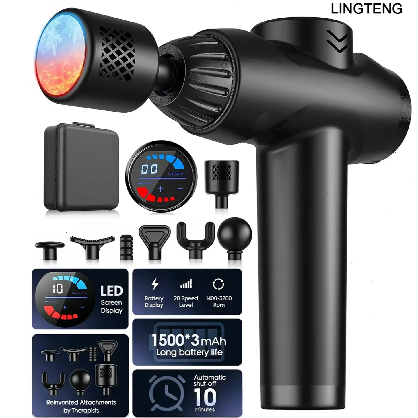 Smart Electric Muscle Massager Handheld Vibration Gun