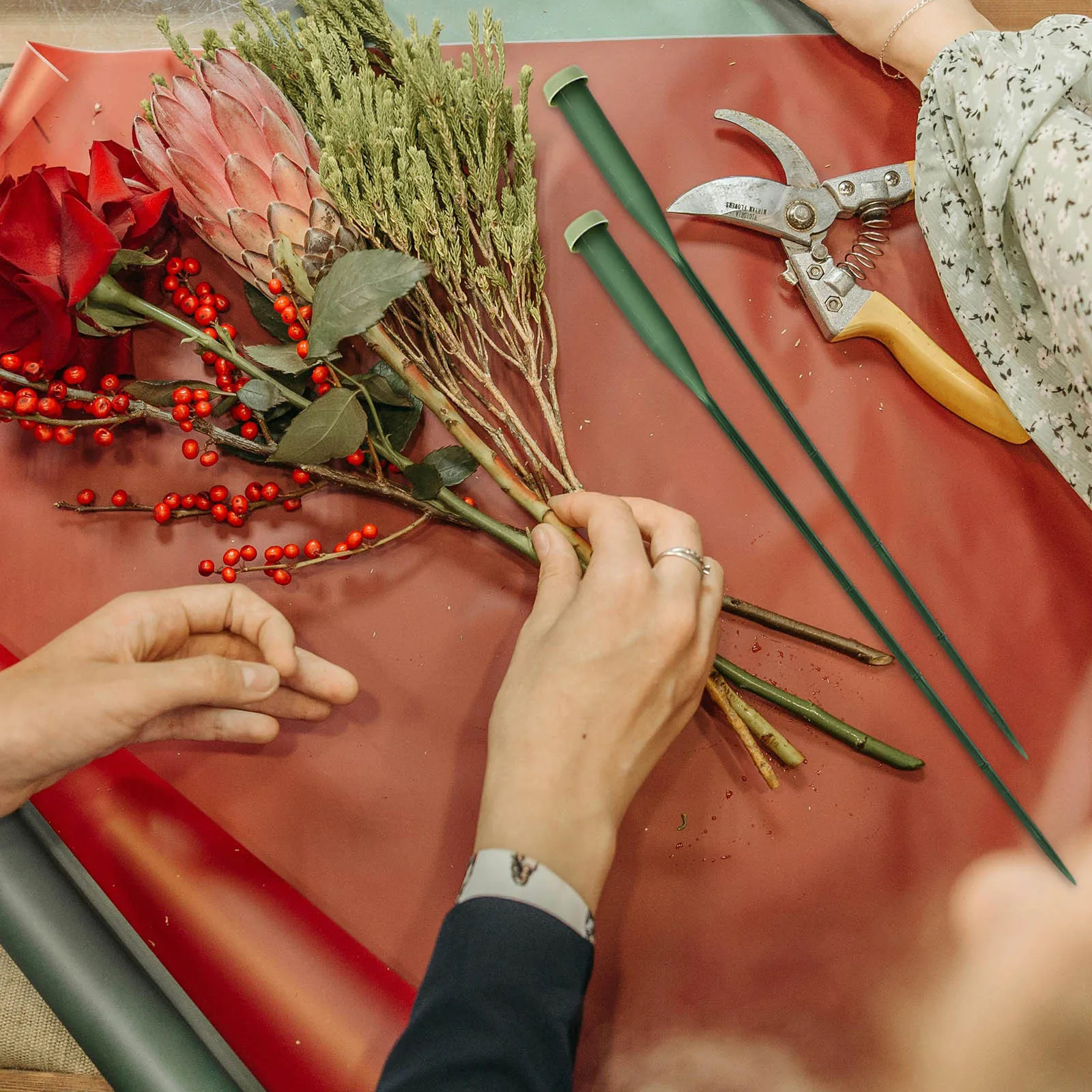 25 قطعة أنابيب تمديد جذع الزهور 30 سنتيمتر قوارير الأزهار البلاستيكية مع قبعات ل بساتين الفاكهة لمسافات طويلة النقل زهرة طازجة #1