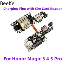 Replace Original For Honor Magic 3 4 5 6 Pro Ultimate 5G USB Charger Jack Charging Port SIM Card Reader Slot IC Board Flex Cable