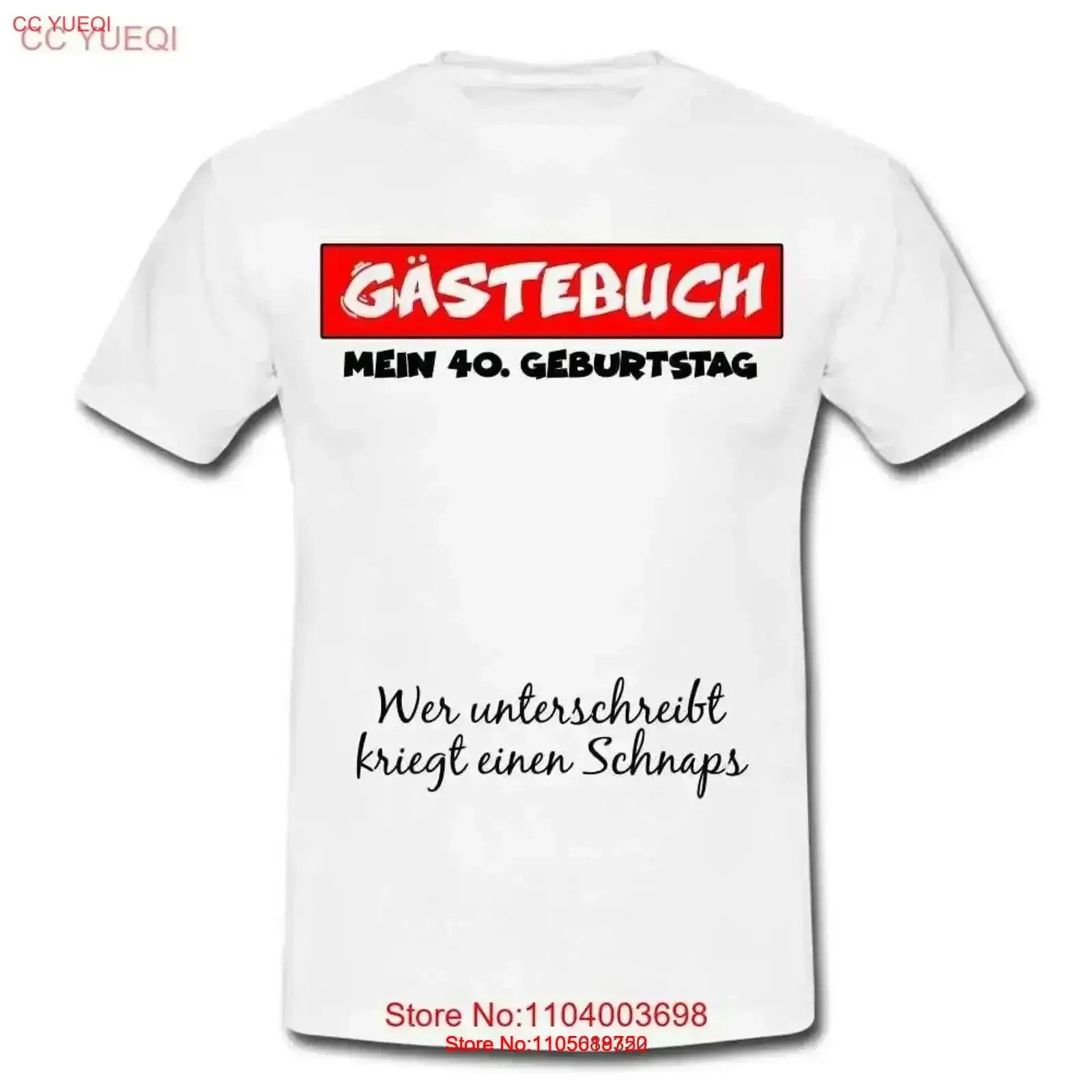 40th birthday guestbook Anyone who signs will receive a schnapps T shirt vintage Washed Top For Everyday Wear streetwear