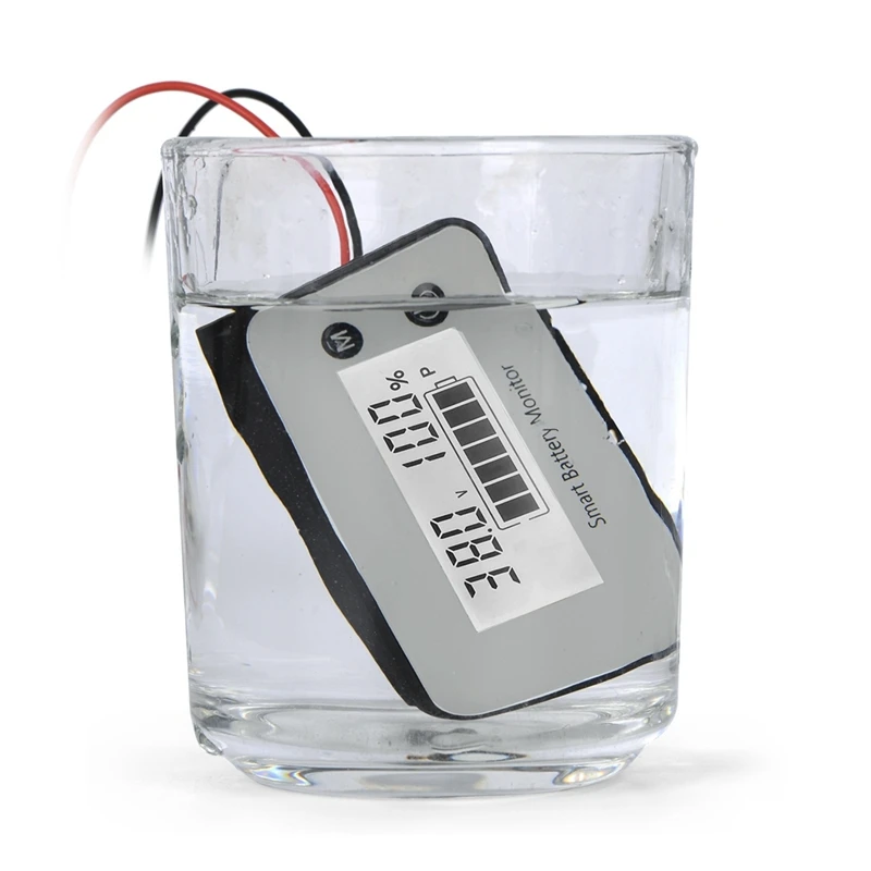 GTBL IPX7 Waterproof Battery Monitor 7-100V Battery Capacity Tester Meter With Buzzer Alarm Temperature