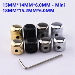 1 Piece Dome Metal Knob For Electric Guitar Bass 15MM/18MM - Made in Korea