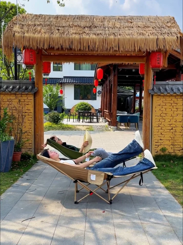 

Outdoor Portable Folding Lounger Chair Cam Travel Moon Chair Office Nap Lazy Chair Adult Picnic Wild Cam Leisure Furn...